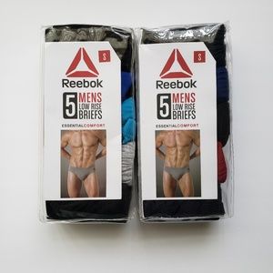 Reebok 5 Pack Mens Low Rise Briefs Size Small NIP